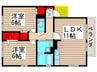 エクセルパ－クＢ棟 2LDKの間取り