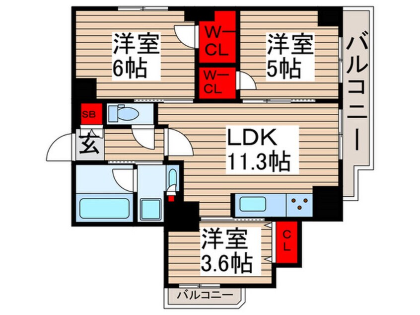 間取図 ドゥーエ南千住