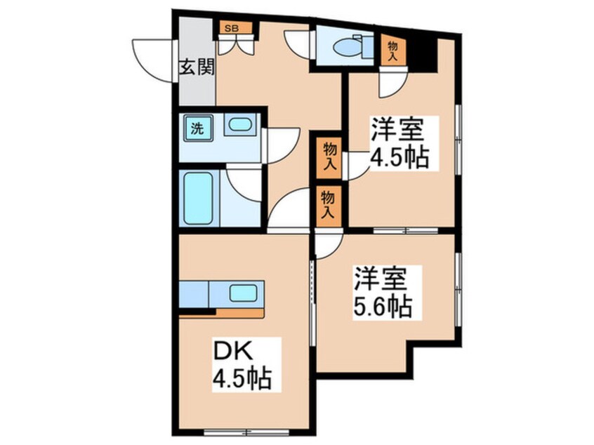 間取図 Ｂｒｉｇｈｔ　Ｈｉｌｌｓ調布