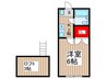 ホワイトハウス 1Kの間取り
