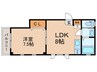 メゾン日福Ⅱ 1LDKの間取り