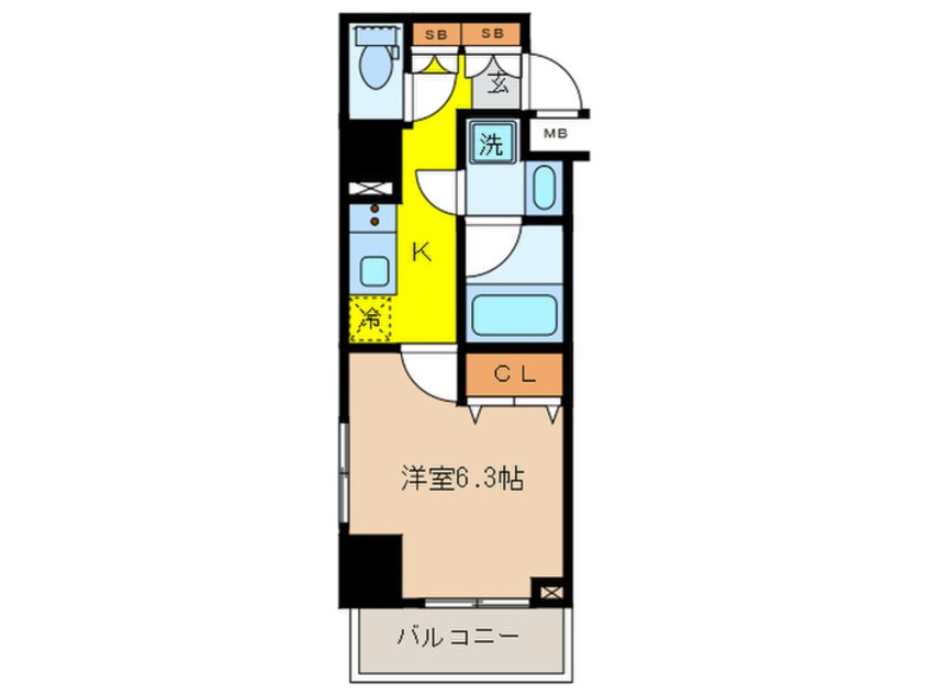 間取図 コンシェリア麻布十番（1102）