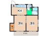 藤ハイツ 2Kの間取り