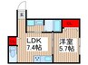 Like蘇我 1LDKの間取り