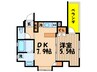 パルティ－レ用賀 1DKの間取り