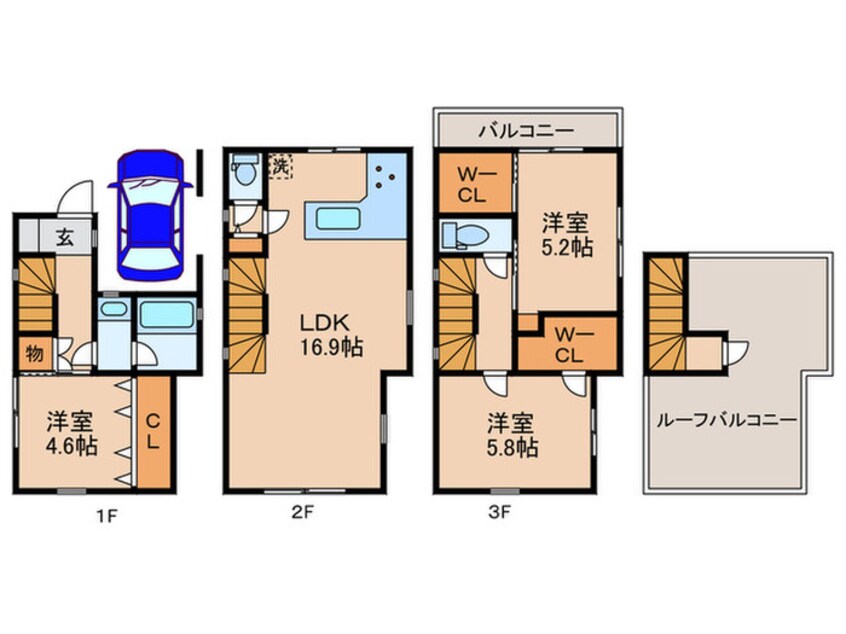 間取図 カーサ９