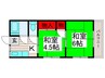 鈴木コーポ 2Kの間取り