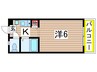アルカディアＫ-１ 1Kの間取り