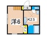 POLLUX戸塚 1Kの間取り
