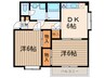 キャピタルイン竹内 2DKの間取り