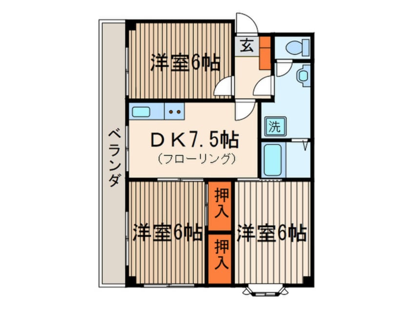 間取図 キャピタルイン竹内