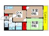 ビレッジ八千代台 2DKの間取り