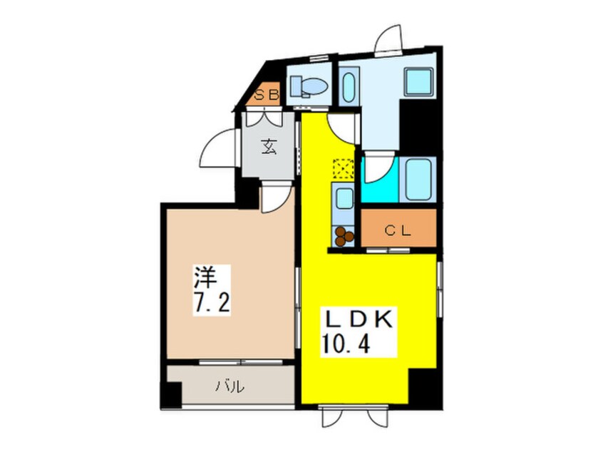 間取図 ププレＭＩＹＡ八丁堀