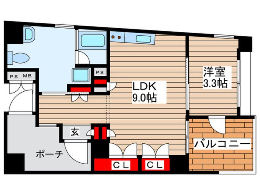 間取図 ﾘﾌｭ-ｼﾞｭ･ｴﾌ･ﾊﾞｲｵﾀﾜ-