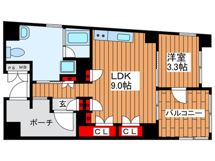 間取図 ﾘﾌｭ-ｼﾞｭ･ｴﾌ･ﾊﾞｲｵﾀﾜ-