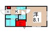 クルール　エスポワール 1Kの間取り