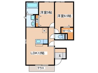 間取図 ライスフィールド　ハピネスA