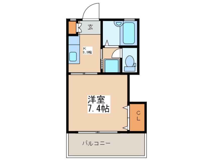 間取図 フラットさつき３