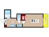 MELDIA稲城長沼 1Kの間取り