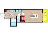 MELDIA稲城長沼 1Kの間取り