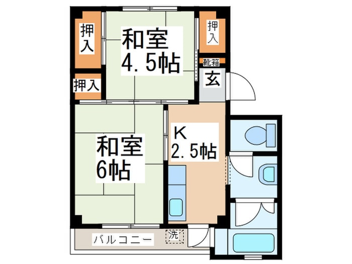 間取り図 ビレッジハウス　戸川　２号棟