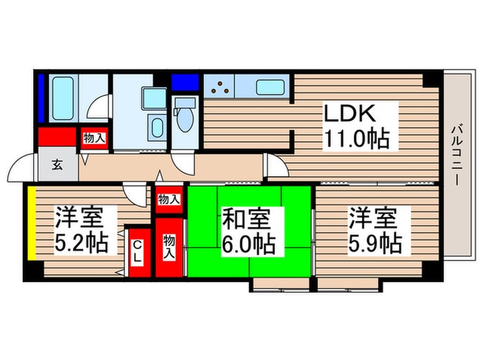 間取り図 プリムローズ上福岡