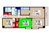 プリムローズ上福岡 3LDKの間取り