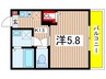 MELDIA稲城 1Kの間取り