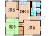 シャルマンハイム 3DKの間取り