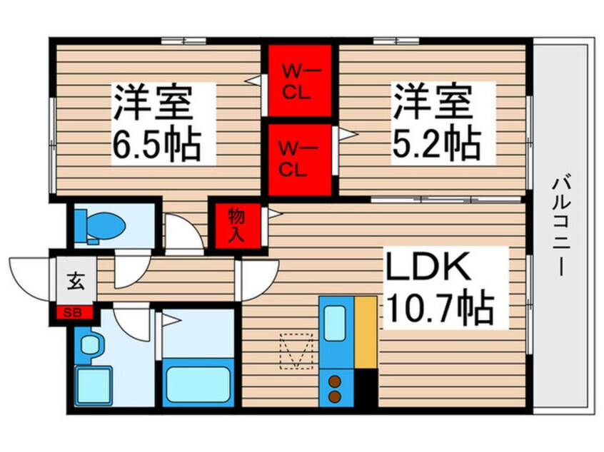 間取図 コンフォ－ル瑞江Ⅴ