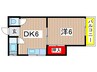 第二東荘 1DKの間取り