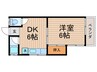 第二東荘 1DKの間取り