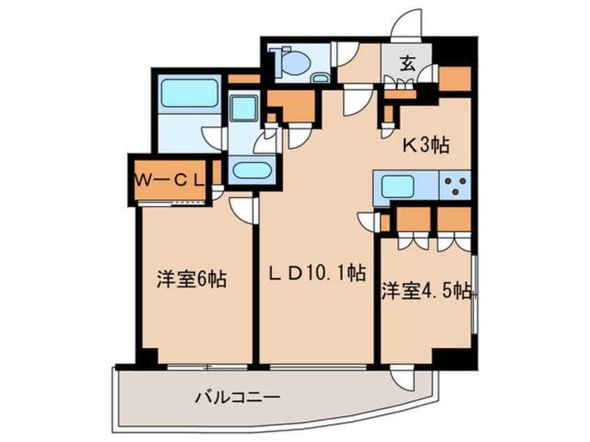 間取図 プライマルシティ神楽坂