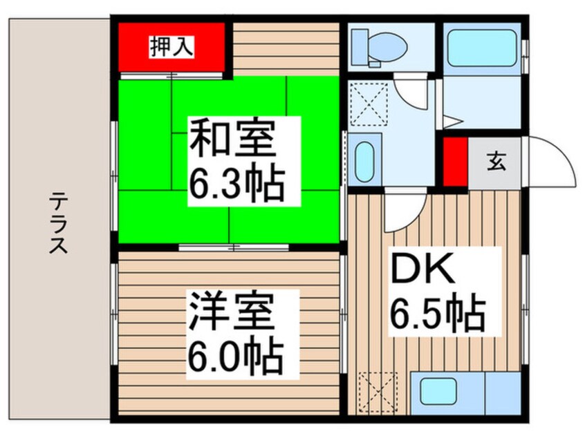 間取図 コーポエクテール