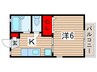 アネックス稲丘 1Kの間取り