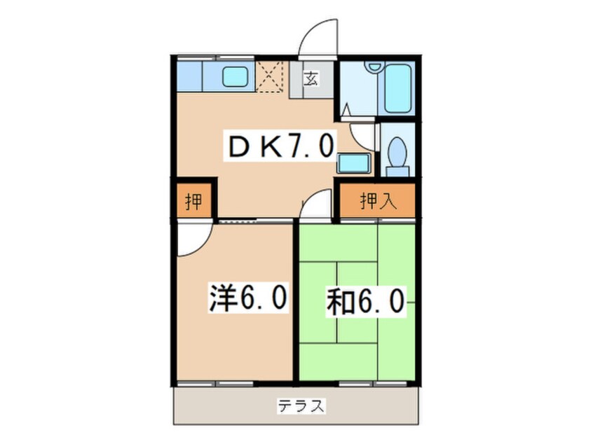 間取図 ファミ－ユ  サワノ ２
