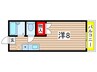 シャイン大巌寺 1Rの間取り