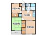 ヴィラソレイユＡ 3DKの間取り