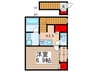 E garden 1Kの間取り