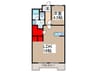 曙マンション 1LDKの間取り