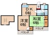 富士ガーデンハイツ 2DKの間取り