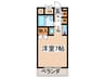 ハウスM 1Kの間取り