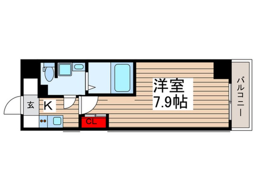 間取図 ﾌﾟﾚｰﾙ・ﾄﾞｩｰｸ亀戸6丁目