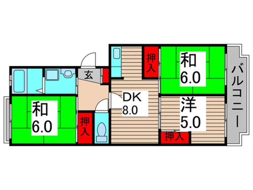 間取図 エクセルエステ－ト吉田Ｎｏ．２