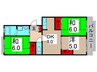 エクセルエステ－ト吉田Ｎｏ．２ 3DKの間取り