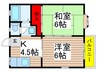 プティハウス 2Kの間取り
