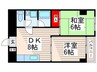 プラムハイライズ 2DKの間取り