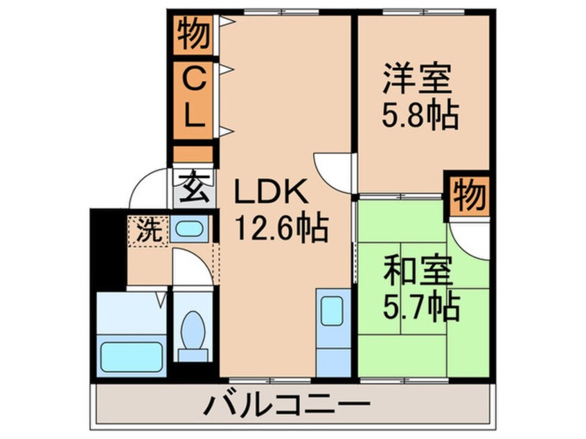 間取図 キャピタル若林