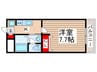 パームヒルズ 1Kの間取り