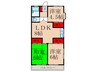 神宝ハイツ 3LDKの間取り